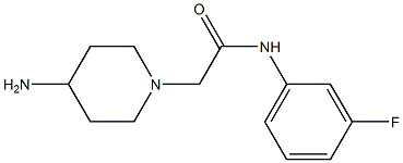 2-(4-aminopiperidin-1-yl)-N-(3-fluorophenyl)acetamide 结构式