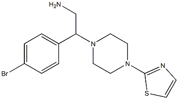 2-(4-bromophenyl)-2-[4-(1,3-thiazol-2-yl)piperazin-1-yl]ethan-1-amine 结构式