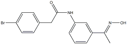 2-(4-bromophenyl)-N-{3-[(1E)-N-hydroxyethanimidoyl]phenyl}acetamide 结构式