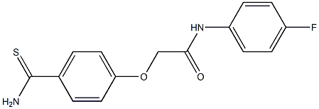 2-(4-carbamothioylphenoxy)-N-(4-fluorophenyl)acetamide 结构式