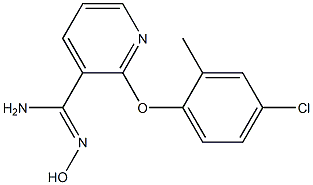 2-(4-chloro-2-methylphenoxy)-N'-hydroxypyridine-3-carboximidamide 结构式