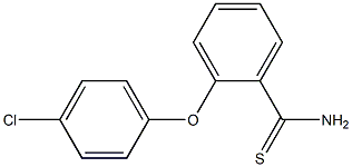 2-(4-chlorophenoxy)benzene-1-carbothioamide 结构式