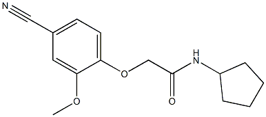 2-(4-cyano-2-methoxyphenoxy)-N-cyclopentylacetamide 结构式