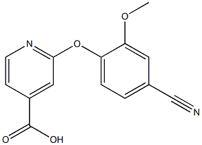 2-(4-cyano-2-methoxyphenoxy)pyridine-4-carboxylic acid 结构式