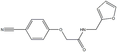 2-(4-cyanophenoxy)-N-(2-furylmethyl)acetamide 结构式