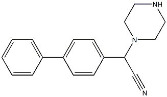 2-(4-phenylphenyl)-2-(piperazin-1-yl)acetonitrile 结构式