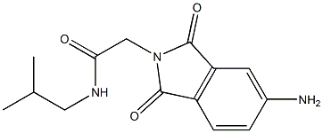 2-(5-amino-1,3-dioxo-2,3-dihydro-1H-isoindol-2-yl)-N-(2-methylpropyl)acetamide 结构式