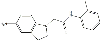 2-(5-amino-2,3-dihydro-1H-indol-1-yl)-N-(2-methylphenyl)acetamide 结构式