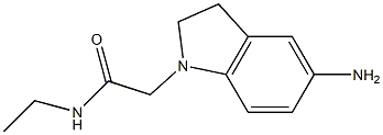 2-(5-amino-2,3-dihydro-1H-indol-1-yl)-N-ethylacetamide 结构式