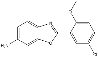 2-(5-chloro-2-methoxyphenyl)-1,3-benzoxazol-6-amine 结构式