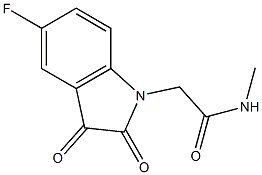 2-(5-fluoro-2,3-dioxo-2,3-dihydro-1H-indol-1-yl)-N-methylacetamide 结构式