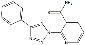 2-(5-phenyl-2H-1,2,3,4-tetrazol-2-yl)pyridine-3-carbothioamide 结构式