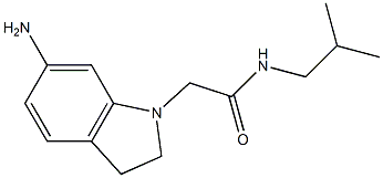 2-(6-amino-2,3-dihydro-1H-indol-1-yl)-N-(2-methylpropyl)acetamide 结构式