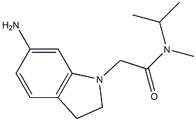 2-(6-amino-2,3-dihydro-1H-indol-1-yl)-N-methyl-N-(propan-2-yl)acetamide 结构式