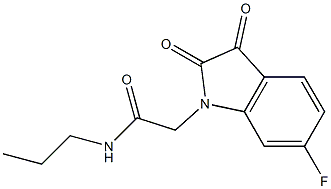 2-(6-fluoro-2,3-dioxo-2,3-dihydro-1H-indol-1-yl)-N-propylacetamide 结构式