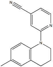 2-(6-methyl-1,2,3,4-tetrahydroquinolin-1-yl)pyridine-4-carbonitrile 结构式