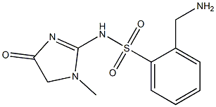 2-(aminomethyl)-N-(1-methyl-4-oxo-4,5-dihydro-1H-imidazol-2-yl)benzene-1-sulfonamide 结构式