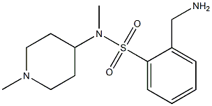 2-(aminomethyl)-N-methyl-N-(1-methylpiperidin-4-yl)benzenesulfonamide 结构式