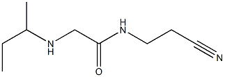 2-(butan-2-ylamino)-N-(2-cyanoethyl)acetamide 结构式