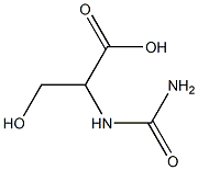 2-(carbamoylamino)-3-hydroxypropanoic acid 结构式