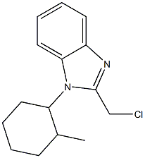 2-(chloromethyl)-1-(2-methylcyclohexyl)-1H-1,3-benzodiazole 结构式