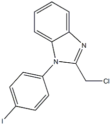 2-(chloromethyl)-1-(4-iodophenyl)-1H-1,3-benzodiazole 结构式
