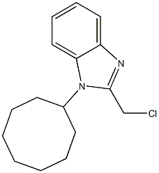 2-(chloromethyl)-1-cyclooctyl-1H-1,3-benzodiazole 结构式