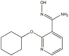 2-(cyclohexyloxy)-N'-hydroxypyridine-3-carboximidamide 结构式