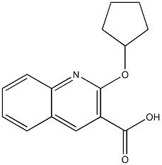 2-(cyclopentyloxy)quinoline-3-carboxylic acid 结构式