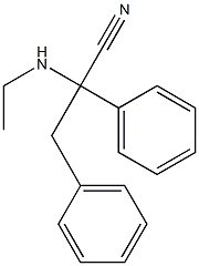 2-(ethylamino)-2,3-diphenylpropanenitrile 结构式