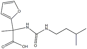 2-(furan-2-yl)-2-{[(3-methylbutyl)carbamoyl]amino}propanoic acid 结构式
