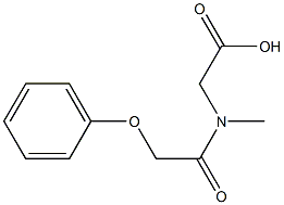 2-(N-methyl-2-phenoxyacetamido)acetic acid 结构式