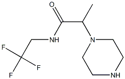 2-(piperazin-1-yl)-N-(2,2,2-trifluoroethyl)propanamide 结构式