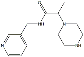 2-(piperazin-1-yl)-N-(pyridin-3-ylmethyl)propanamide 结构式