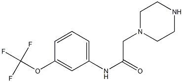 2-(piperazin-1-yl)-N-[3-(trifluoromethoxy)phenyl]acetamide 结构式