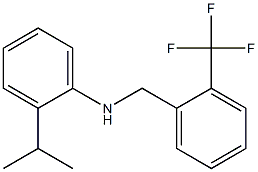 2-(propan-2-yl)-N-{[2-(trifluoromethyl)phenyl]methyl}aniline 结构式