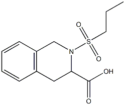 2-(propylsulfonyl)-1,2,3,4-tetrahydroisoquinoline-3-carboxylic acid 结构式