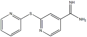 2-(pyridin-2-ylsulfanyl)pyridine-4-carboximidamide 结构式