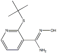 2-(tert-butylsulfanyl)-N'-hydroxypyridine-3-carboximidamide 结构式