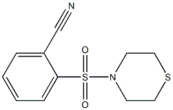 2-(thiomorpholine-4-sulfonyl)benzonitrile 结构式