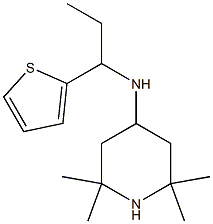 2,2,6,6-tetramethyl-N-[1-(thiophen-2-yl)propyl]piperidin-4-amine 结构式
