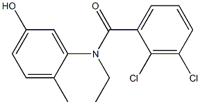 2,3-dichloro-N-ethyl-N-(5-hydroxy-2-methylphenyl)benzamide 结构式