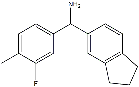 2,3-dihydro-1H-inden-5-yl(3-fluoro-4-methylphenyl)methanamine 结构式