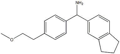 2,3-dihydro-1H-inden-5-yl[4-(2-methoxyethyl)phenyl]methanamine 结构式