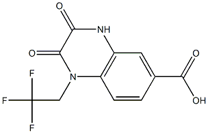 2,3-dioxo-1-(2,2,2-trifluoroethyl)-1,2,3,4-tetrahydroquinoxaline-6-carboxylic acid 结构式