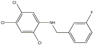 2,4,5-trichloro-N-[(3-fluorophenyl)methyl]aniline 结构式