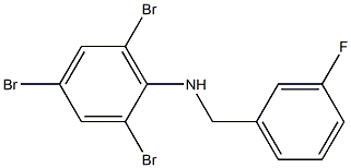 2,4,6-tribromo-N-[(3-fluorophenyl)methyl]aniline 结构式