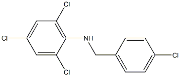 2,4,6-trichloro-N-[(4-chlorophenyl)methyl]aniline 结构式