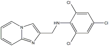 2,4,6-trichloro-N-{imidazo[1,2-a]pyridin-2-ylmethyl}aniline 结构式