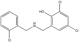 2,4-dichloro-6-({[(2-chlorophenyl)methyl]amino}methyl)phenol 结构式